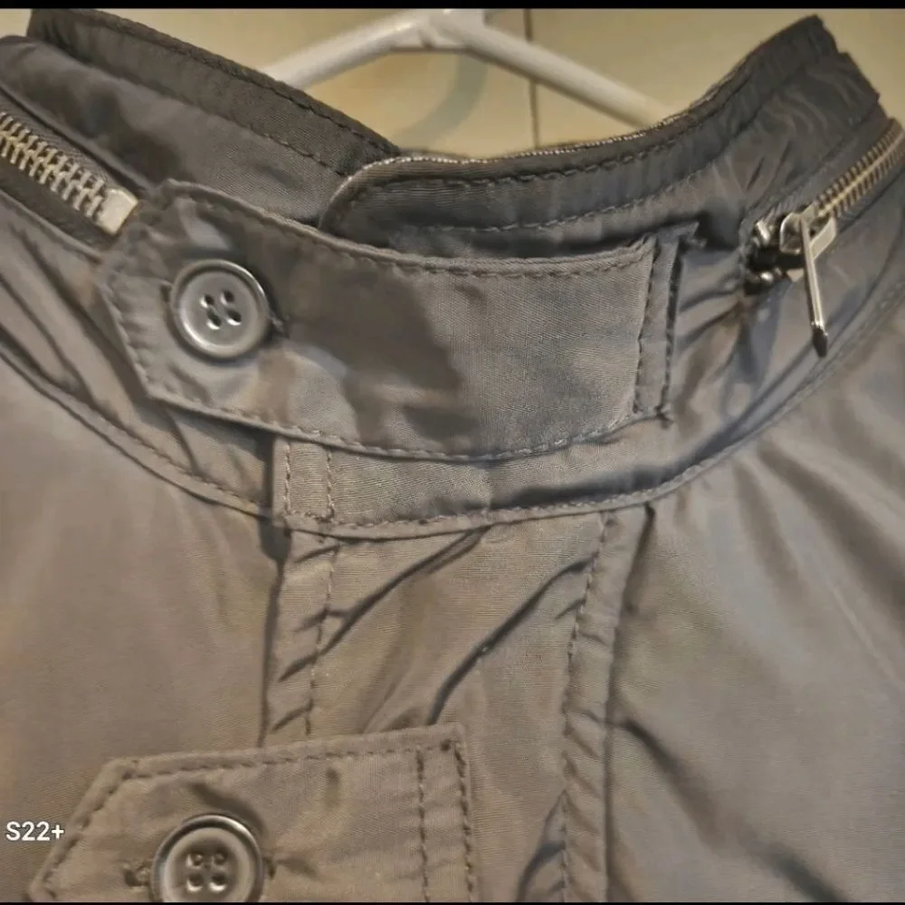 O47 Civil Society Men's Two-Tone Black and Gray Hooded Field Jacket - Picture 8 of 13